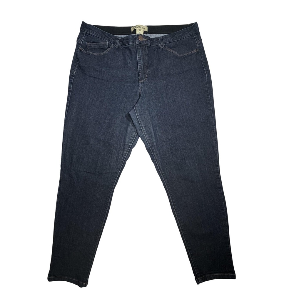 Democracy Jeans Womens Sz 16 Dark Wash Ab Technology‎ Skinny High Rise Denim